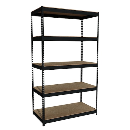 3800 Riveted Steel Shelving, 5-Shelf, 24