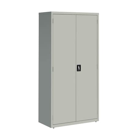 Storage Cabinet, 72 in H, 36 in W, 18 in D, Recessed Twist, Keyed, Light Gray, 4 Shelves MPN:22006