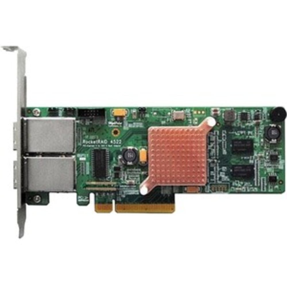 HighPoint RocketRAID 4522 - Storage controller (RAID) - SATA 6Gb/s / SAS 6Gb/s - low profile - RAID RAID 0, 1, 5, 6, 10, 50, JBOD - PCIe 2.0 x8 MPN:0G02735