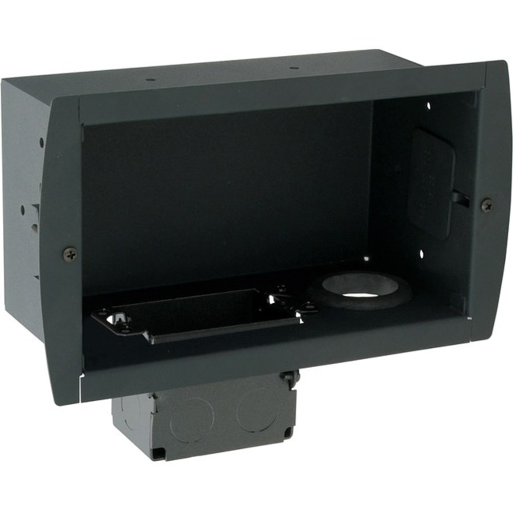 Premier Mounts GB-INWAVPB In-wall A/V and Power GearBox - 1-gang - Black - Metal MPN:GB-INWAVPB