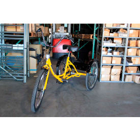 Husky BicyclesIndustrial Tricycle 3 Speed 26'' Wheels 600 Lb. capacity Includes Basket Red 160-299