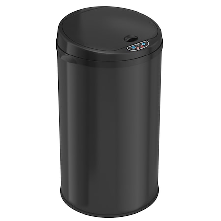 8 gal Round Indoor Metal Can, Silver, Touchless Sensor Lid, Stainless Steel, 11.6 in MPN:HLS08RB