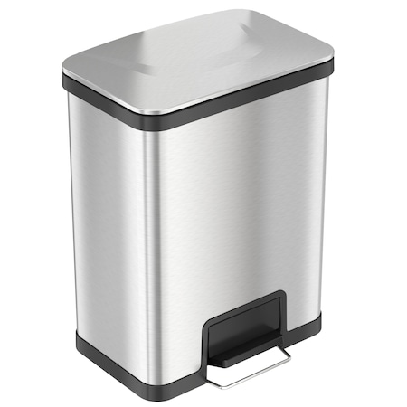 13 Gallon Step Trash Can With AirStep Technology MPN:HLS13SS
