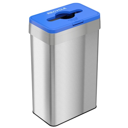 Rectangular Recycle Bin, Silver, Stainless Steel MPN:HLS21UOTREC