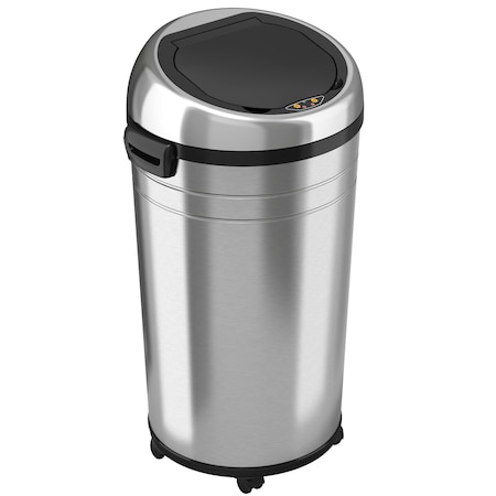 23 gal Round Indoor Metal Can, Silver, Touchless Sensor Lid, Stainless Steel, 17.5 in MPN:HLS23RC