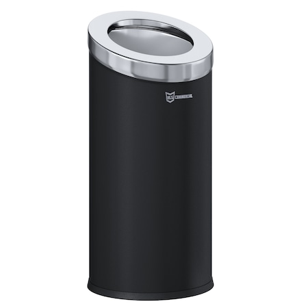 15 gal Round Trash Can, Silver, Open Top, Stainless Steel, 14.9 in MPN:HLSC04G15B