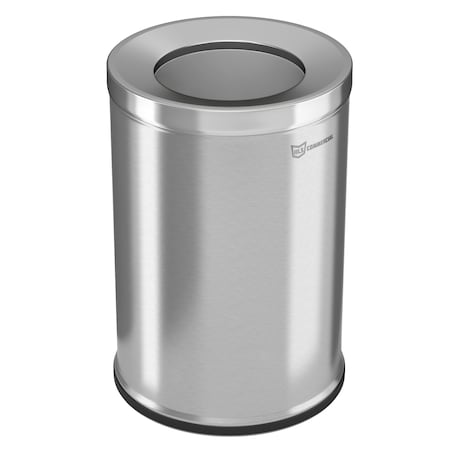 26 Gallon Round Open Top Trash Can, Stainless Steel MPN:HLSC05G26