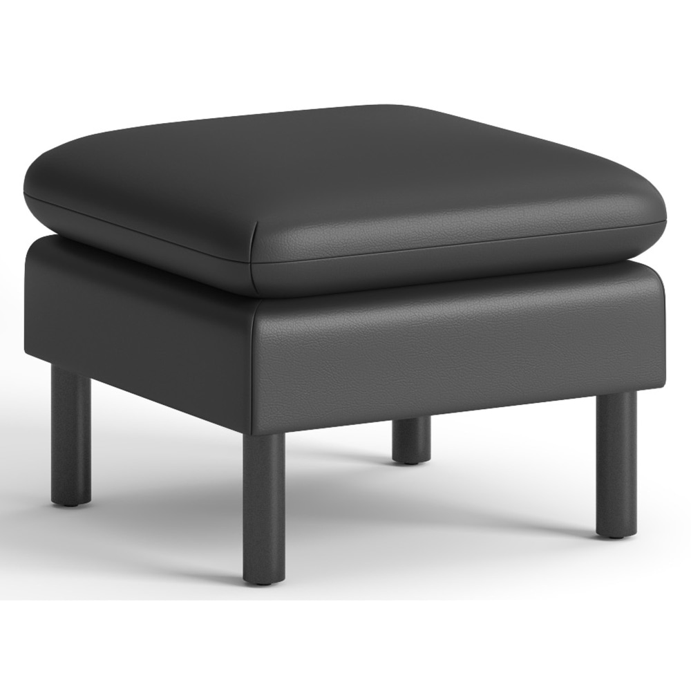 HON Parkwyn Ottoman, 17.8inH x 24inW x 23inD, Material: Polyurethane, Black MPN:VP3LOTTBLK