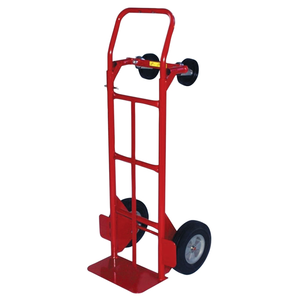 2-Position Convertible Hand Truck, 800 lb Load Cap, 8 in x 14 in Toe Plate, Flow Back Handle, Solid Puncture Proof Wheels MPN:47180
