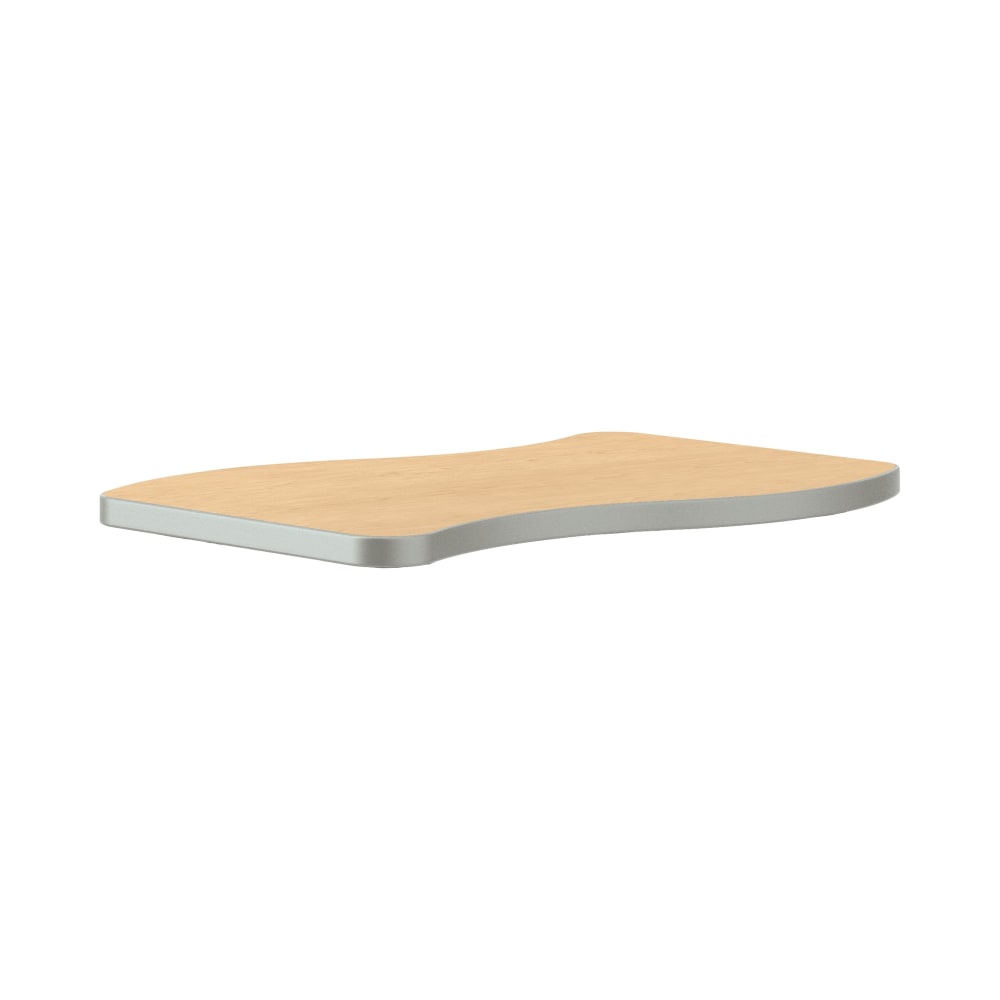 HON Build Ribbon Table Top, 22in x 31in, Natural Maple/Platinum Edge MPN:HBSDRBN2231.N.D.K