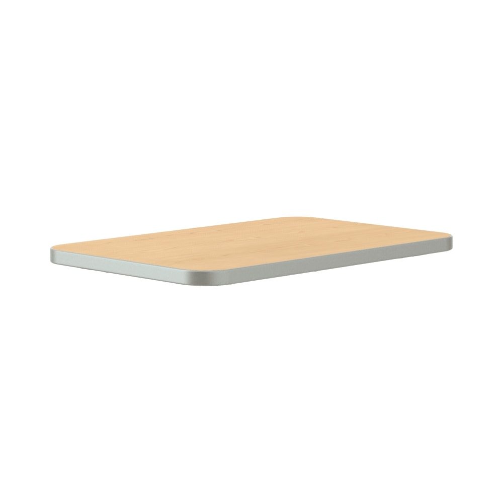 HON Build Rectangle Table Top, 20in x 31in, Natural Maple/Platinum Edge MPN:HBSDRECT2031.N.D.K