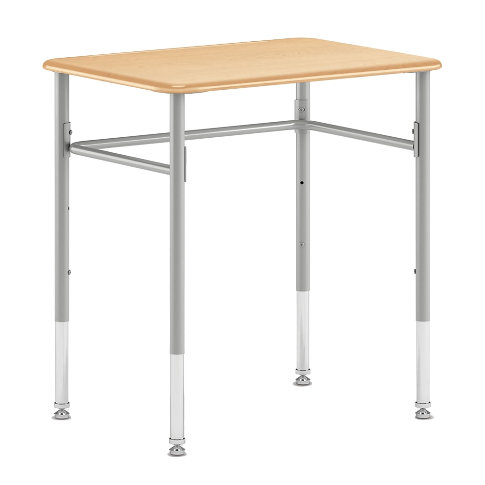 HON SmartLink 26inW Student Desks, Natural Maple/Platinum Metallic, Set Of 2 Desks MPN:HLDV-MRECT2026A.E.DD.T1