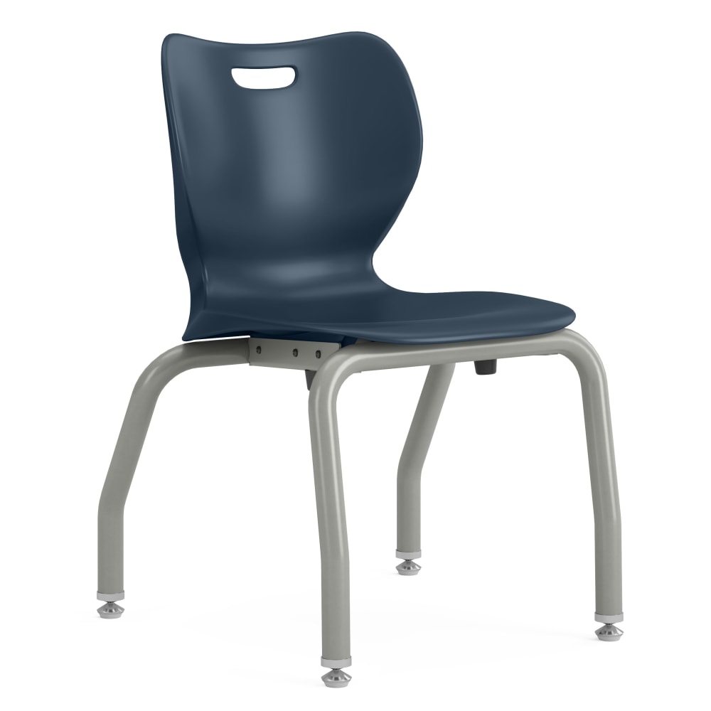 HON SmartLink Plastic 4-Leg 14inH Stackable Chairs, Regatta/Platinum, Set Of 4 Chairs MPN:HONSL4L14EREP