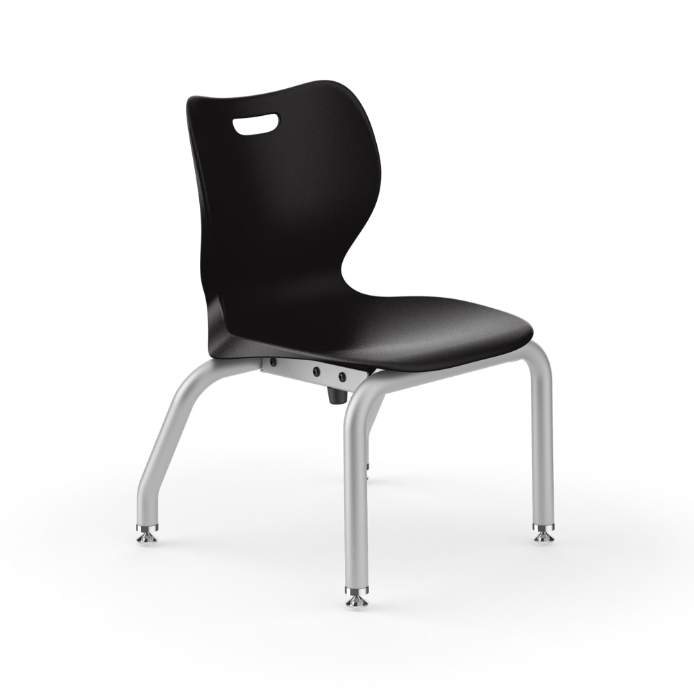 HON Smartlink 4-Leg Plastic Stackable Chairs, Onyx, Set Of 4 Chairs MPN:HONSS4L12AEONPL