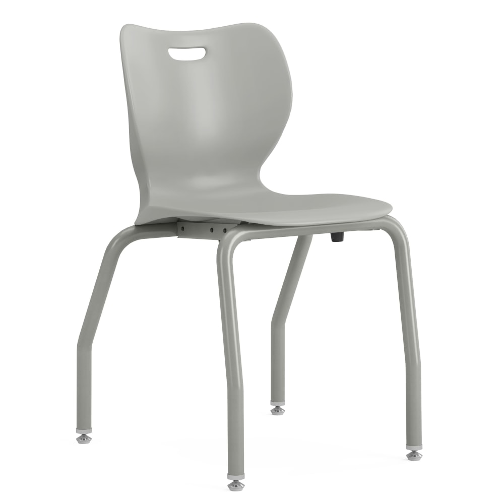 HON SmartLink Plastic 4-Leg Stackable Chairs, Platinum, Set Of 4 Chairs, HONSS4L18BEPTPL MPN:HONSS4L18BEPTPL
