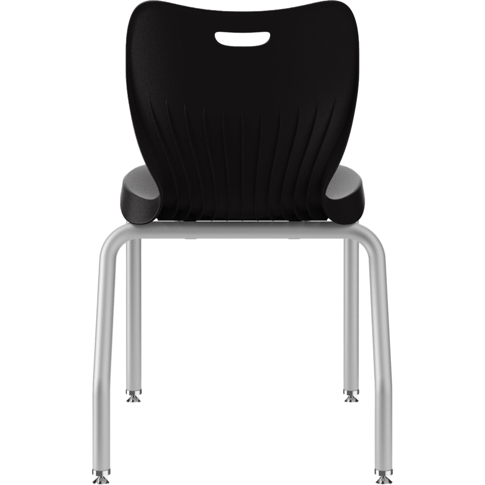 HON SmartLink 4-Leg Chairs, 18in High, Onyx/Platinum, Set Of 4 Chairs MPN:HSS4L-18B.E.ON.PLAT