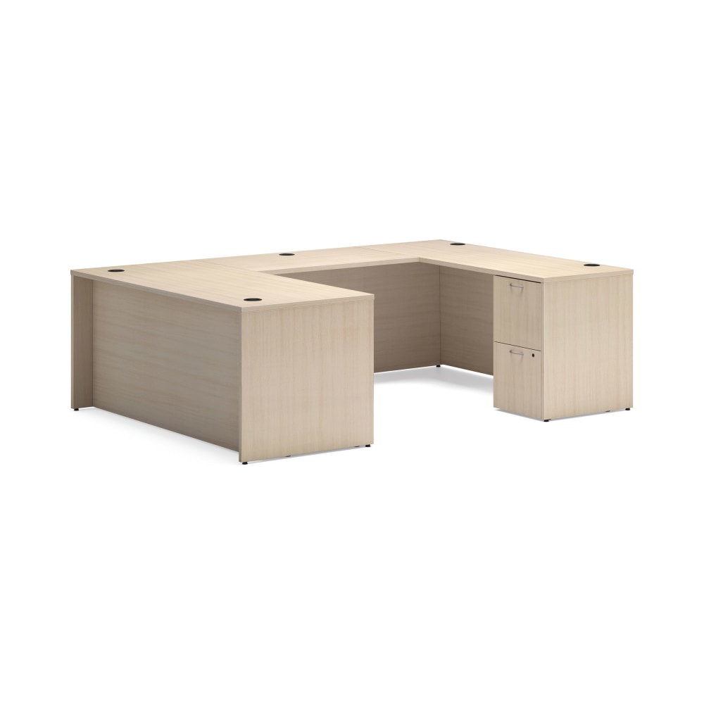 HON Mod 66inW U-Station Computer Desk, Desert Oak MPN:HLPL6696UDESKDO1