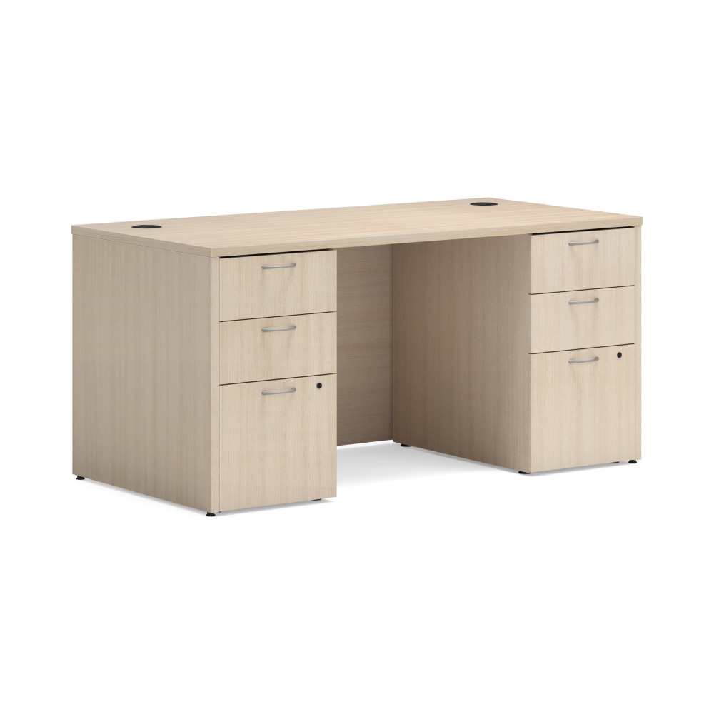 HON Mod 60inW Computer Desk, Desert Oak MPN:HLPLDS6030BBFDO1