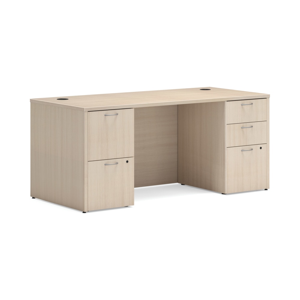HON Mod 66inW Computer Desk, Desert Oak MPN:HLPLDS66PSDO1