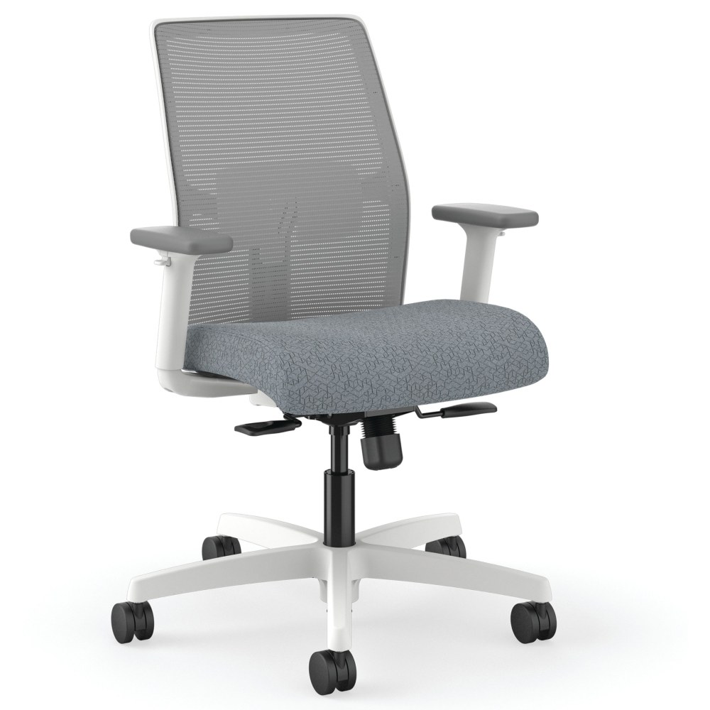 HON Ignition 2.0 Ergonomic Mesh/Fabric Mid-Back Task Chair, Basalt/Designer White MPN:HITLMKD.Y1.A.H.IF.APX25.DW.SB.