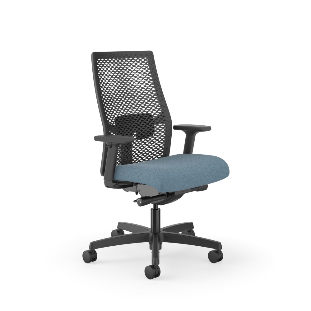 HON Ignition 2.0 ReActiv Ergonomic Fabric Mid-Back Task Chair, Carolina/Black MPN:HIWMRAKD.Y2.A.H.0S.HAML21.BL.S