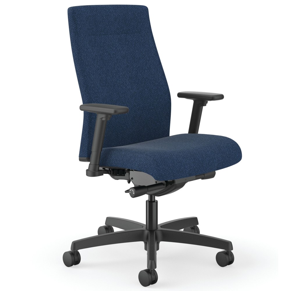 HON Ignition 2.0 Ergonomic Fabric-Upholstered Mid-Back Task Chair, Navy/Black MPN:HIWMUKD.Y2.A.H.APX13.NL.SB.T