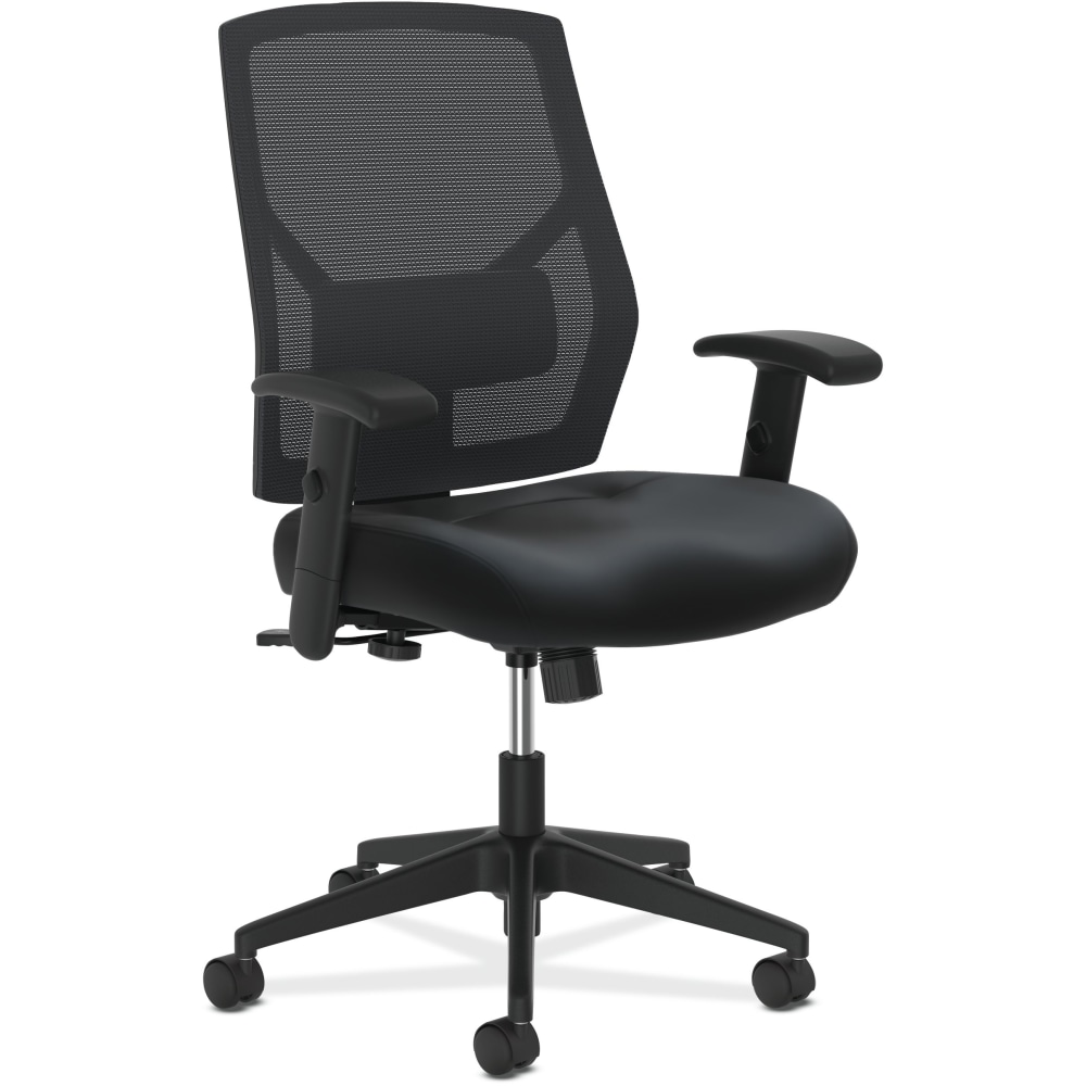 HON Crio Ergonomic Leather High-Back Task Chair, Black MPN:HVL581.SB11.T