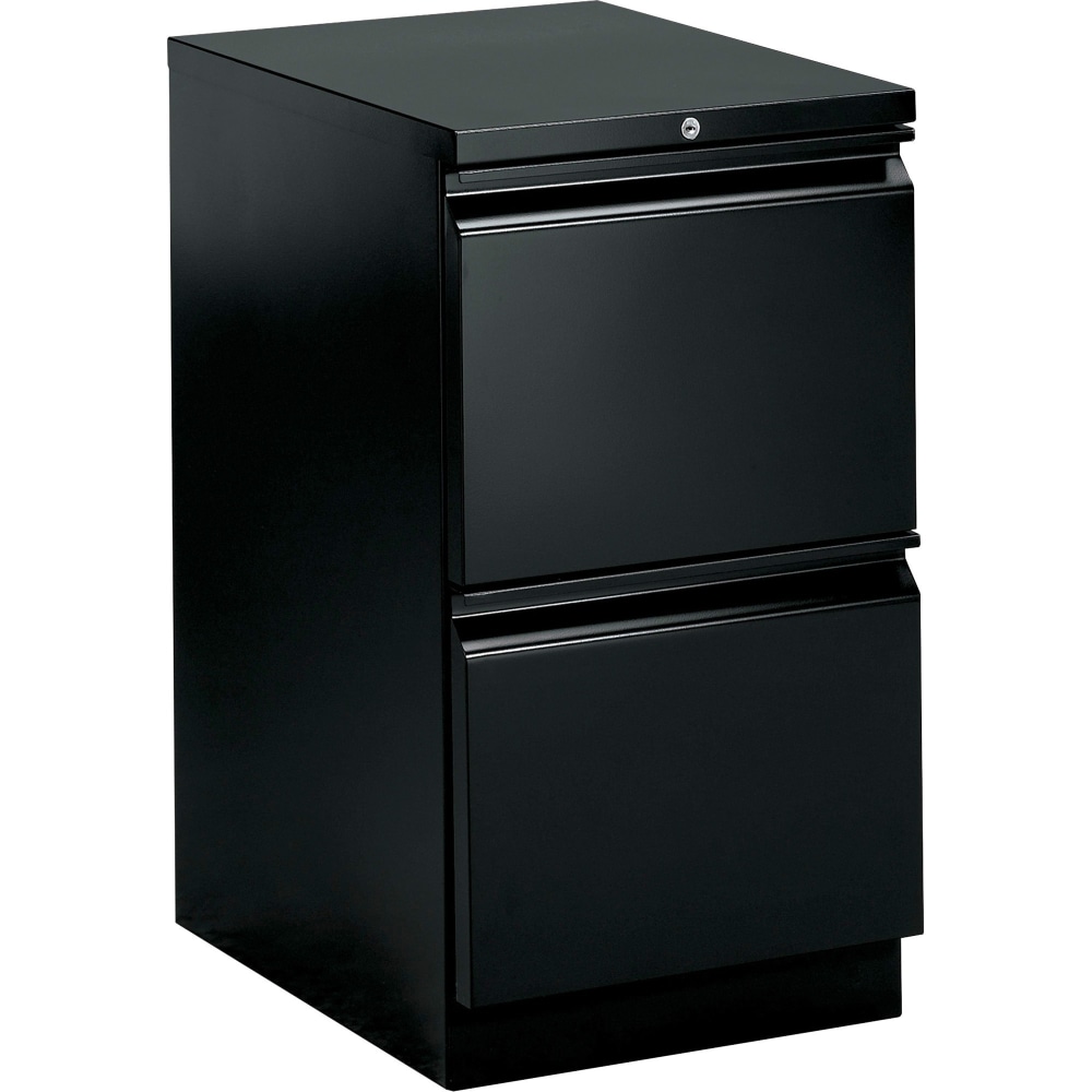 HON Brigade 15inW x 22-7/8inD Vertical 2-Drawer Mobile Pedestal File Cabinet, Black MPN:33823RP