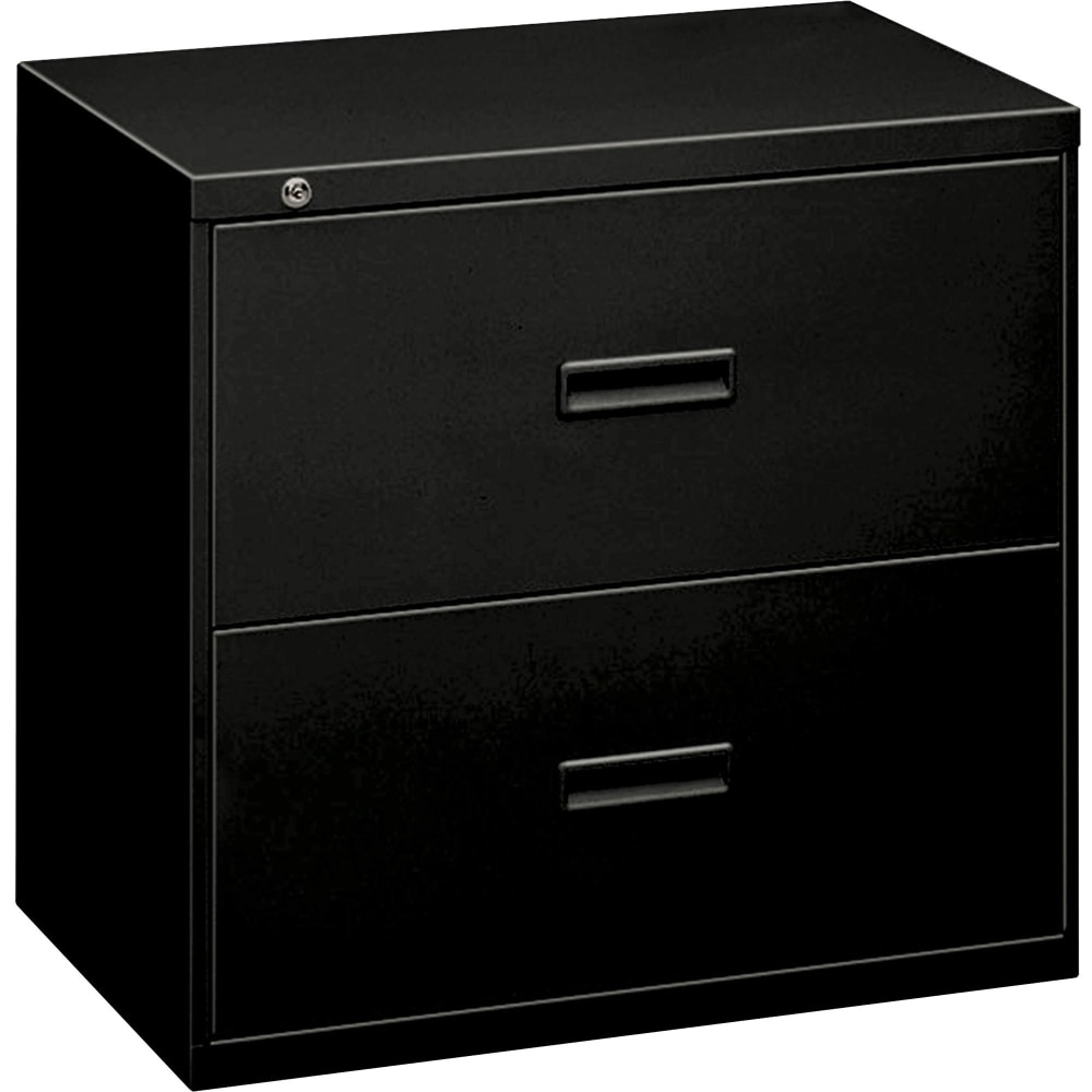 HON 36inW x 18inD Lateral 2-Drawer File Cabinet, Black MPN:482LP