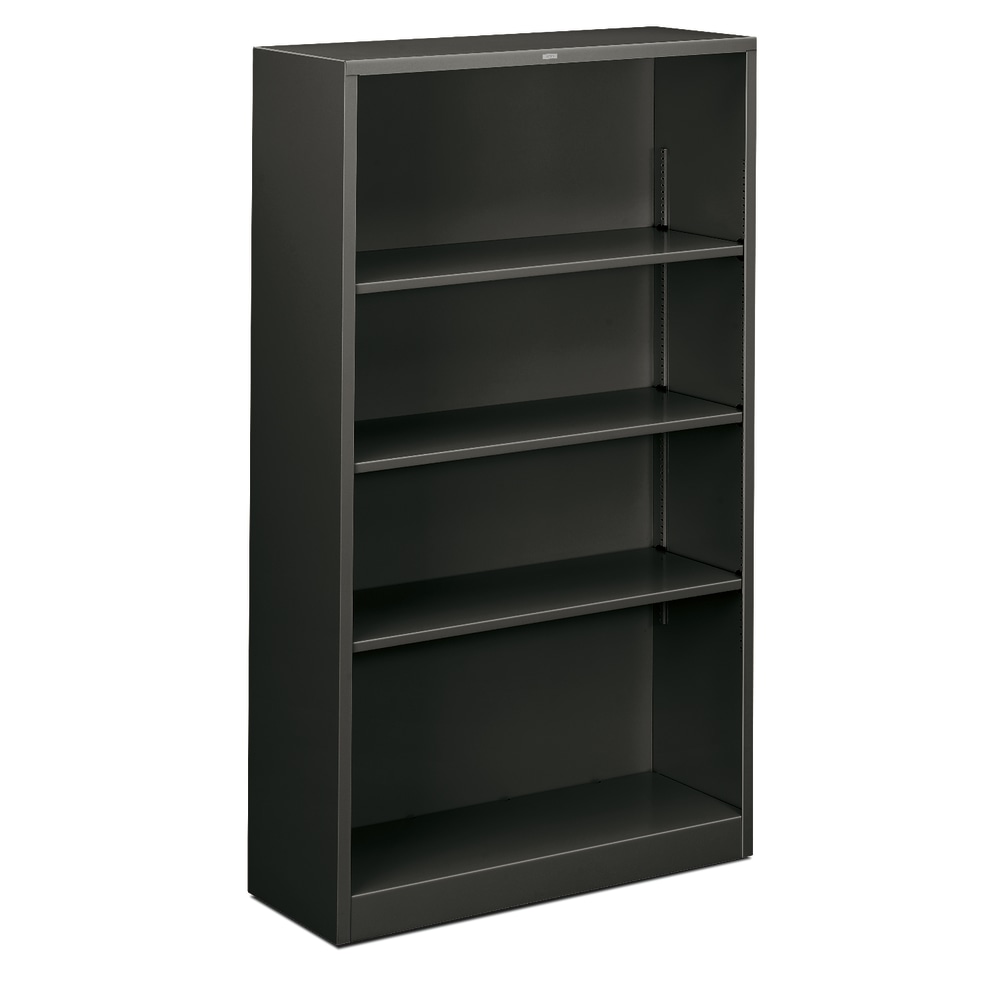 HON Brigade Steel Modular Shelving Bookcase, 4 Shelves, 59inH x 34-1/2inW x 12-5/8inD, Charcoal MPN:S60ABCS