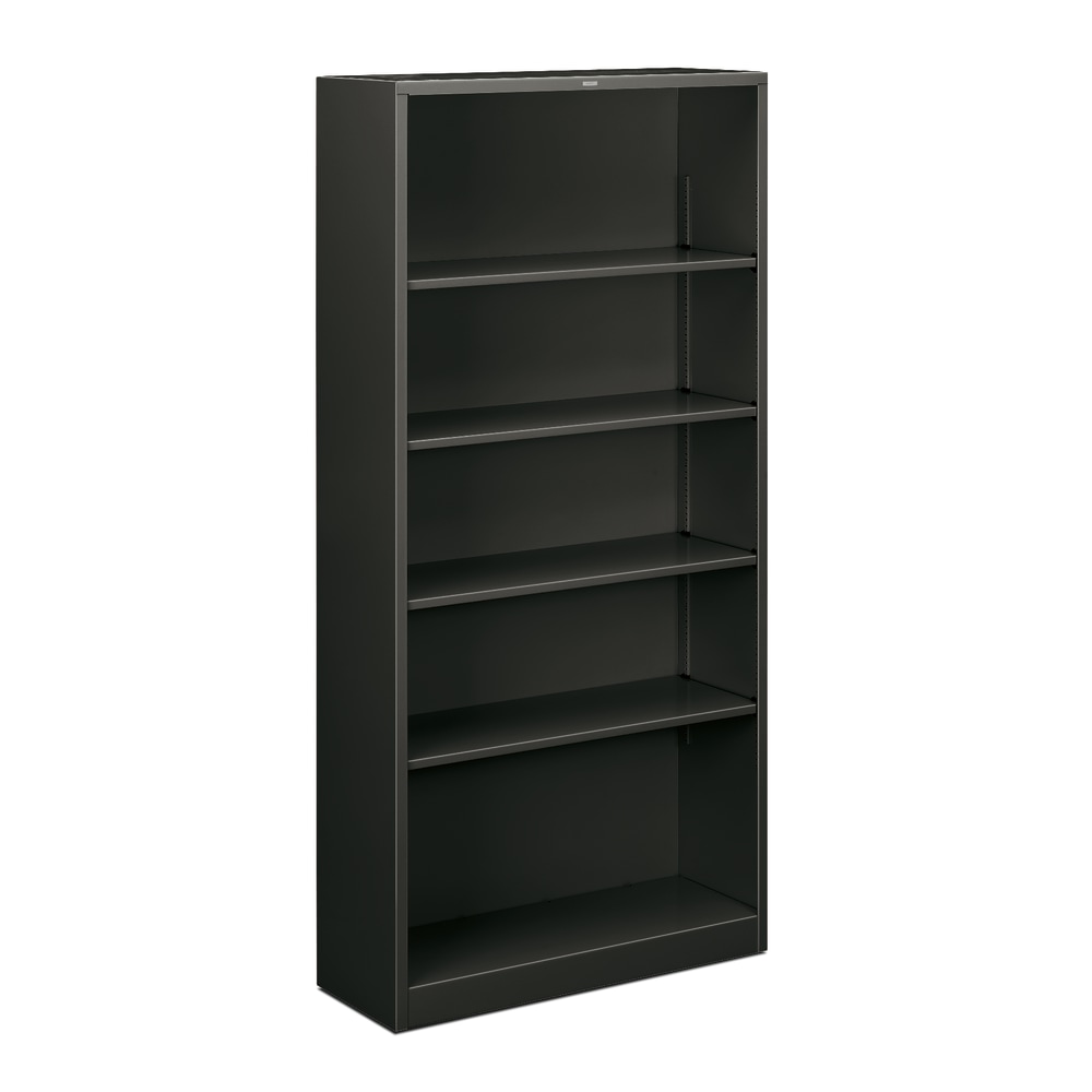 HON Brigade Steel Modular Shelving Bookcase, 5 Shelves, 71inH x 34-1/2inW x 12-5/8inD, Charcoal MPN:S72ABC,S