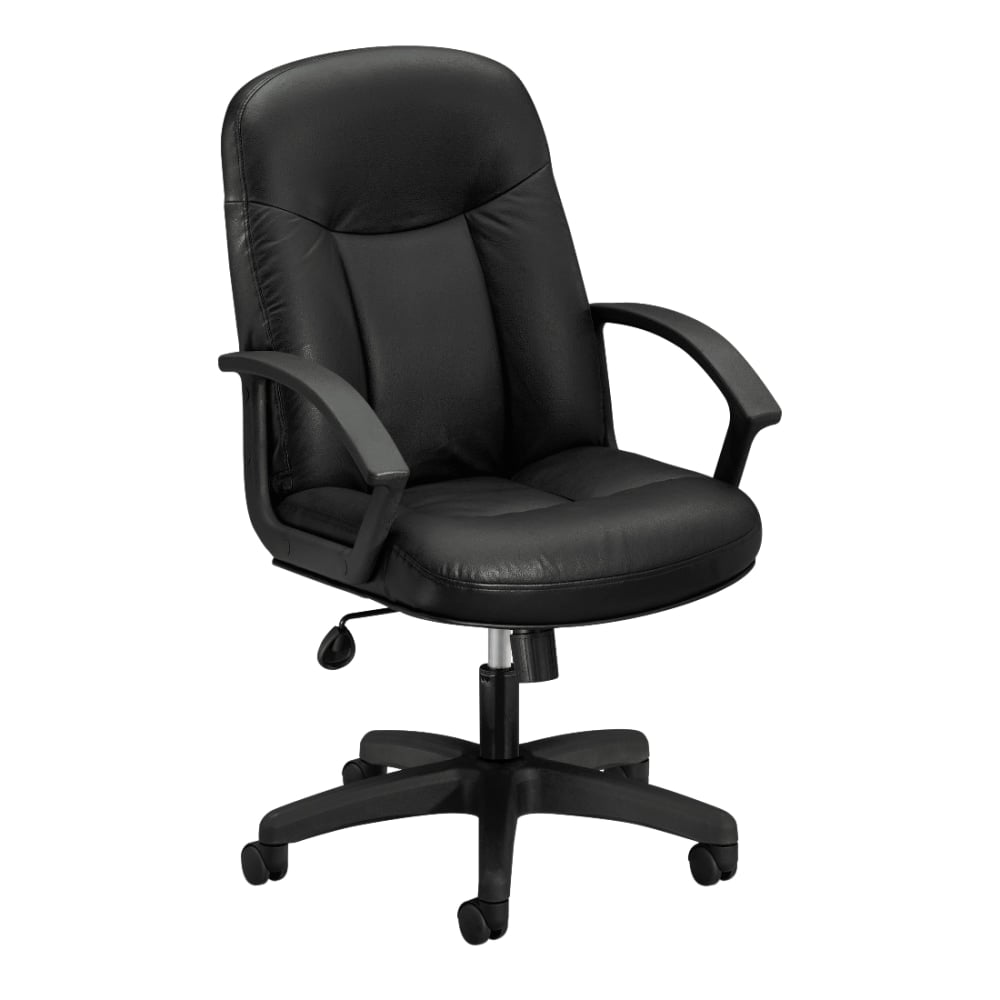 HON Executive Ergonomic Bonded Leather Chair, Black MPN:VL601SB11