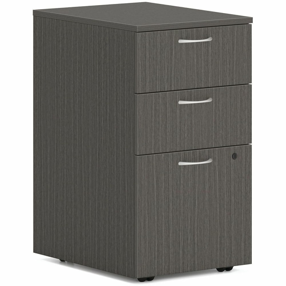 HON Mod HLPLPMBBF Pedestal, 28inH x 15inW x 20inD, 3 x Box, File Drawer(s), Slate Teak MPN:PLPMBBFLS1