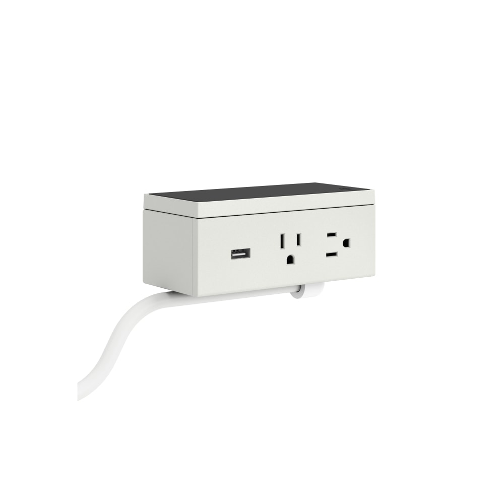 HON Dean 2-Outlet Power Module With Under-Worksurface Mounting Bracket, 10ft, Snow MPN:HONUPWRMODCSSNW