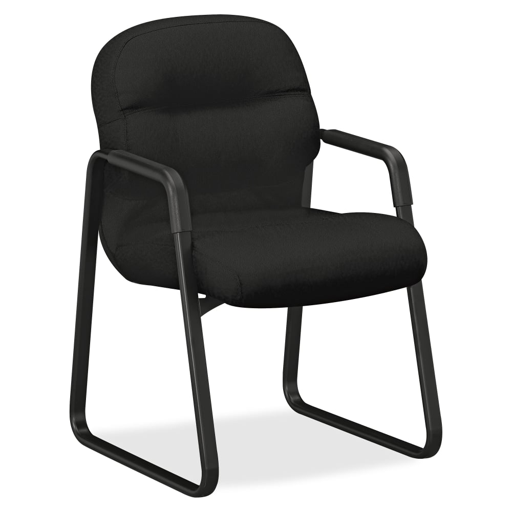 HON Pillow Soft Guest Chair With Fixed Arms, Black MPN:HON2093CU10T