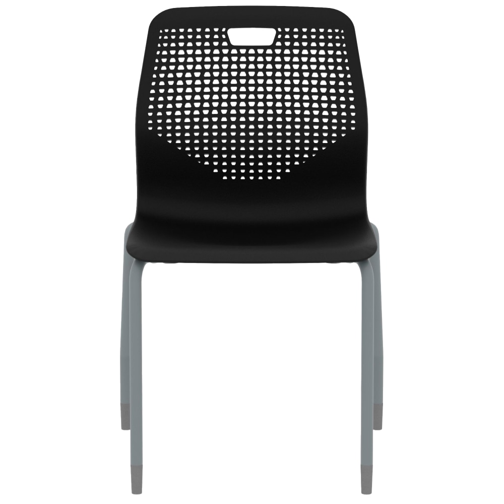 HON Etch 4-Leg Plastic Shell Armless Stacking Chairs, Regatta/Textured Titanium, Set Of 2 Chairs MPN:HONPVL1PTEP8VBA