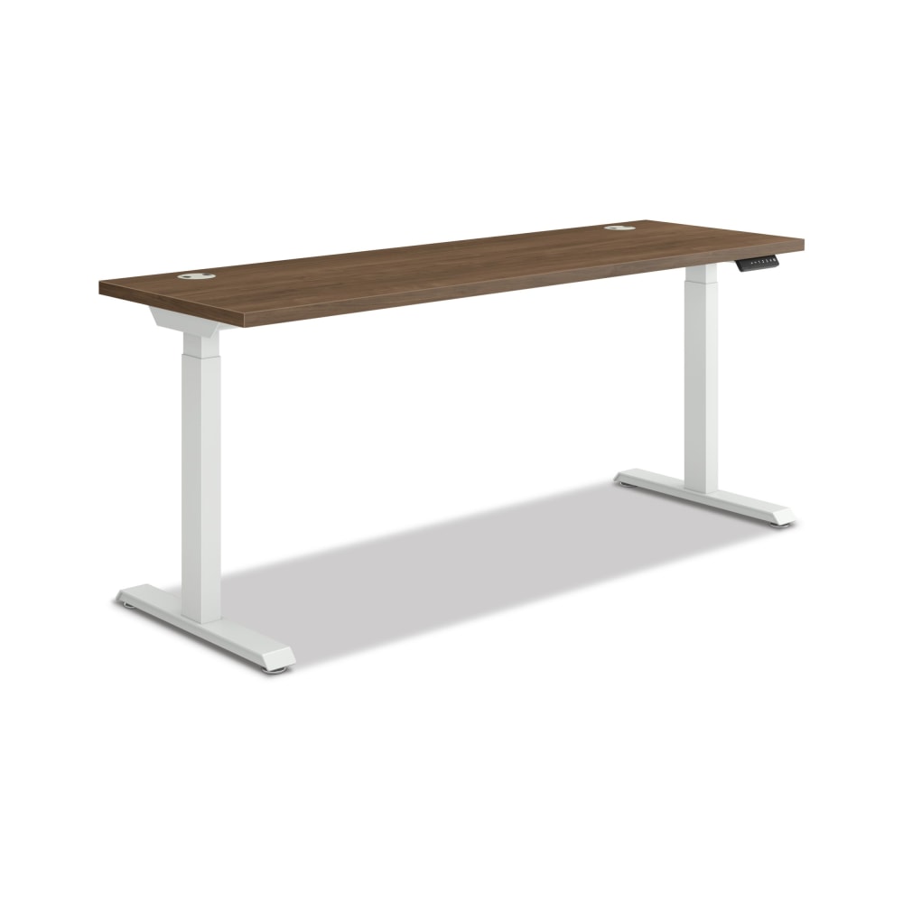 HON Coordinate 70inW Adjustable Height Standing Desk, 3-Stage Base, Pinnacle/Designer White MPN:HAT3SBPINCDW2270