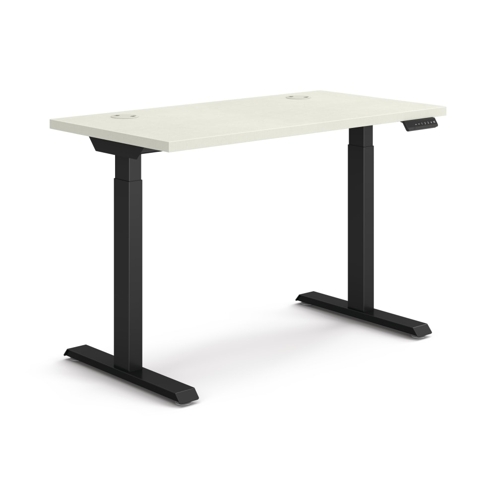 HON Coordinate Electric Adjustable Height Standing Desk, 58inW x 28inD, Silver Mesh/Black MPN:HAT3SBSMBLK2858