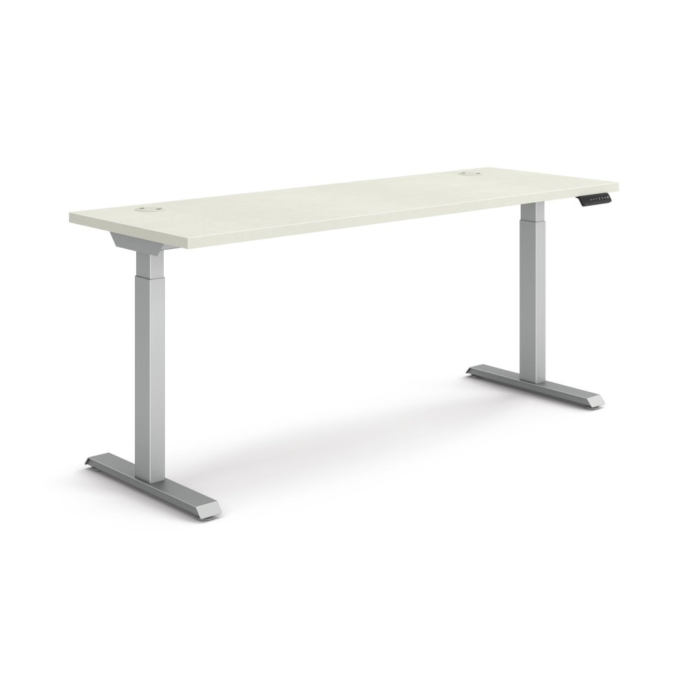 HON Coordinate 70inW Adjustable Height Standing Desk, 3-Stage Base, Silver Mesh/Silver MPN:HAT3SBSMSLV2270