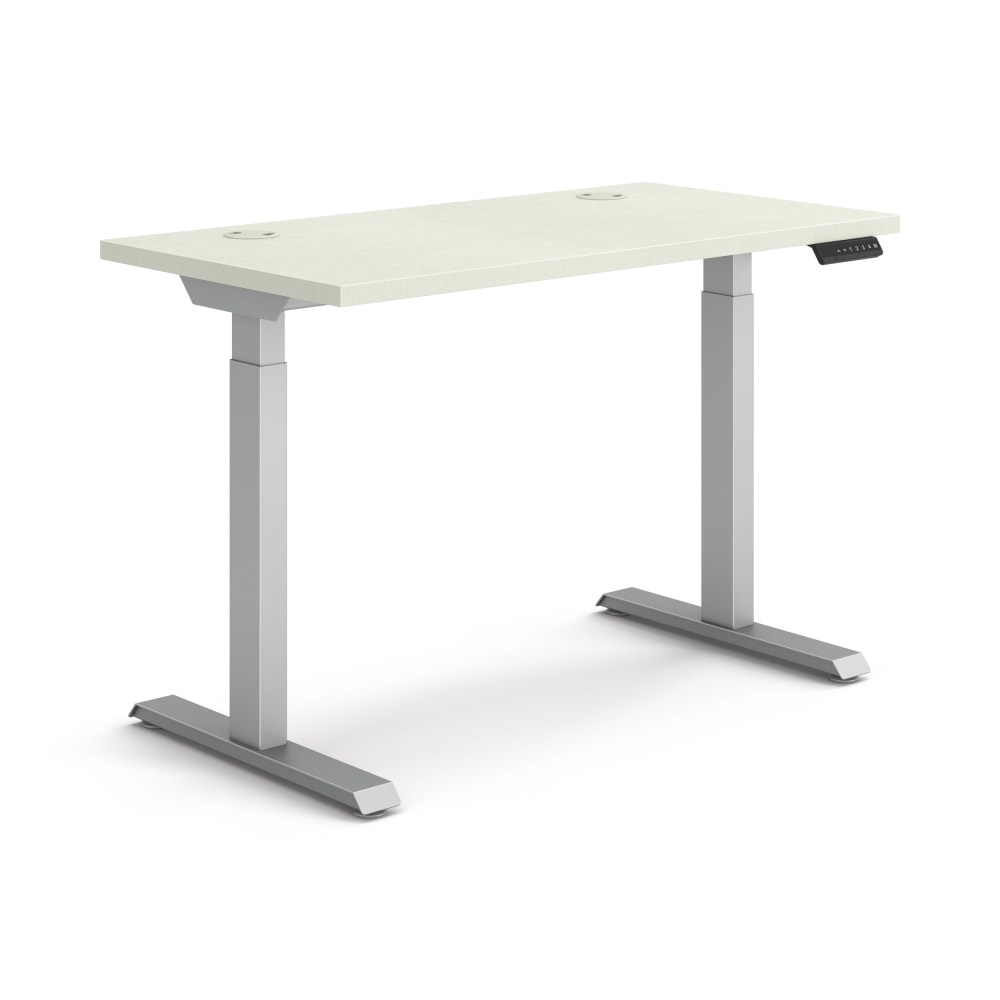 HON Coordinate Electric Adjustable Height Standing Desk, 46inW x 28inD, Silver Mesh/Silver MPN:HAT3SBSMSLV2846