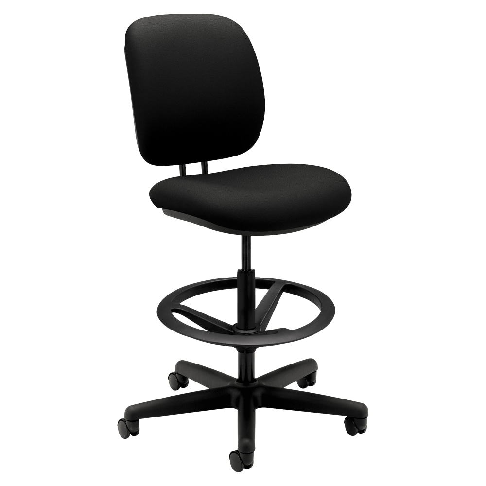 HON ComforTask 5900 Series Pneumatic Task Stool, Black Seat/Black Frame, Quantity: 1 MPN:5905CU10T