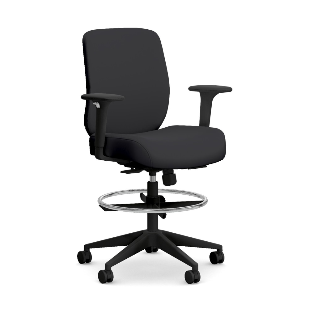 HON Altern Fabric Task Stool With Back, Black MPN:HPTCC2-T3UU.BLK.SX59