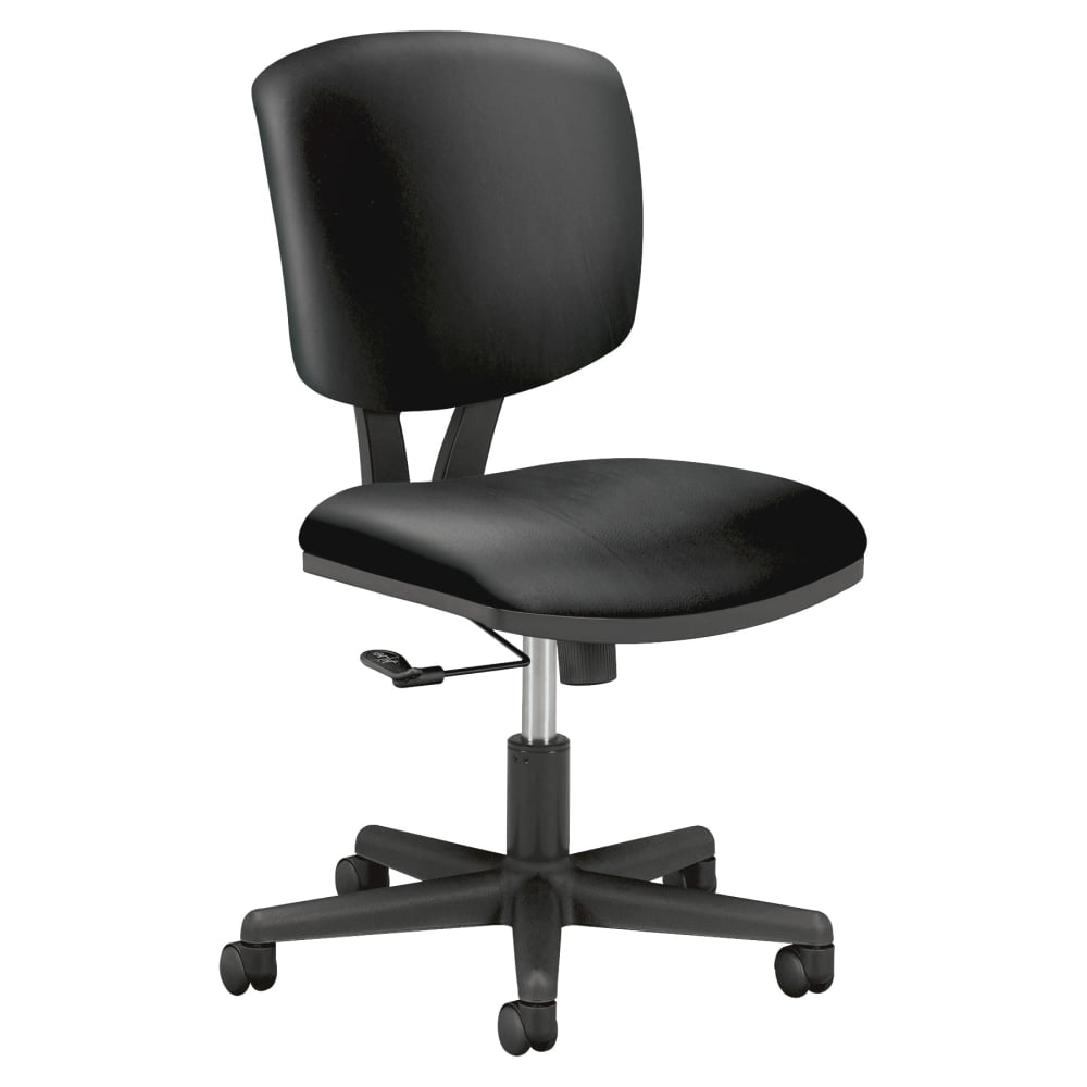 HON Volt 5701 SofThread Bonded Leather Tilt Mid-Back Task Chair, Black MPN:5701SB11T