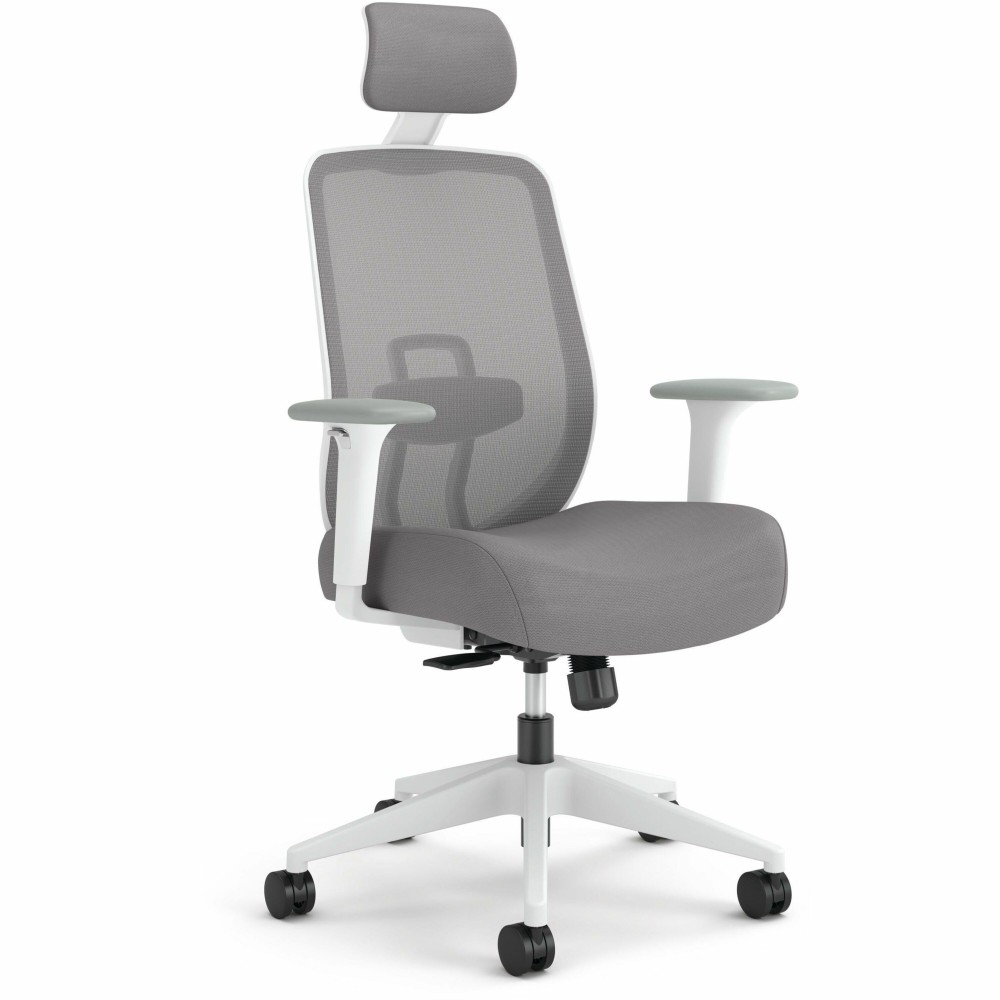 HON Altern Task Chair ___REALPIPE___ Mesh Mid-Back ___REALPIPE___-Adjustable Arms ___REALPIPE___ White Frame ___REALPIPE___ Grey Fabric - Fabric, Foam Seat - ALTT1UMWHT MPN:ALTT1UMWHT