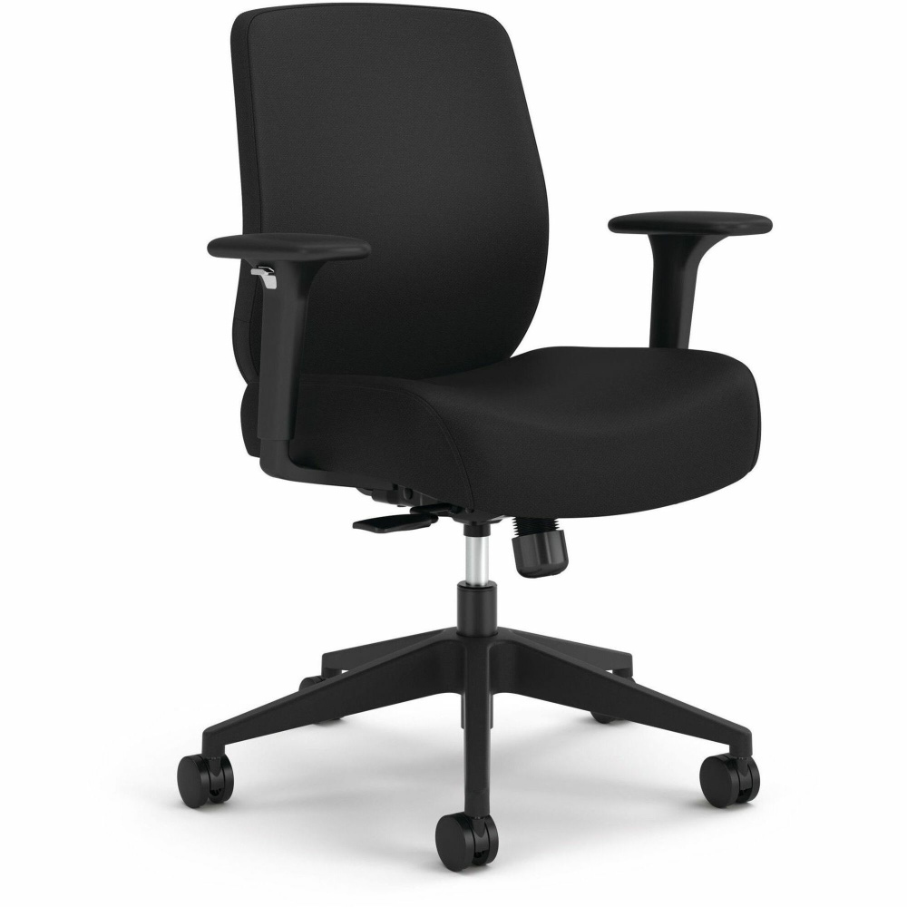 HON Altern Task Chair - Fabric, Foam Seat Material - Fabric Back Material - Black Frame Color - Mid Back - Black - Armrest - 1 Each MPN:ALTT1UUBLK