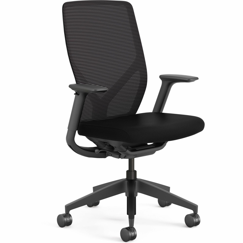 HON Flexion Task Chair - Black Seat Color - Fabric Seat Material - Black Back Color - Mesh Back Material - Black Frame Color- FXT0STAMC10T MPN:FXT0STAMC10T
