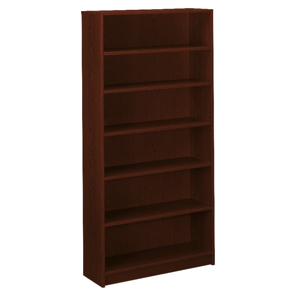 HON 1870-Series Laminate Modular Shelving Bookcase, 6 Shelves, 73inH x 36inW x 11-1/2inD, Mahogany MPN:1876N