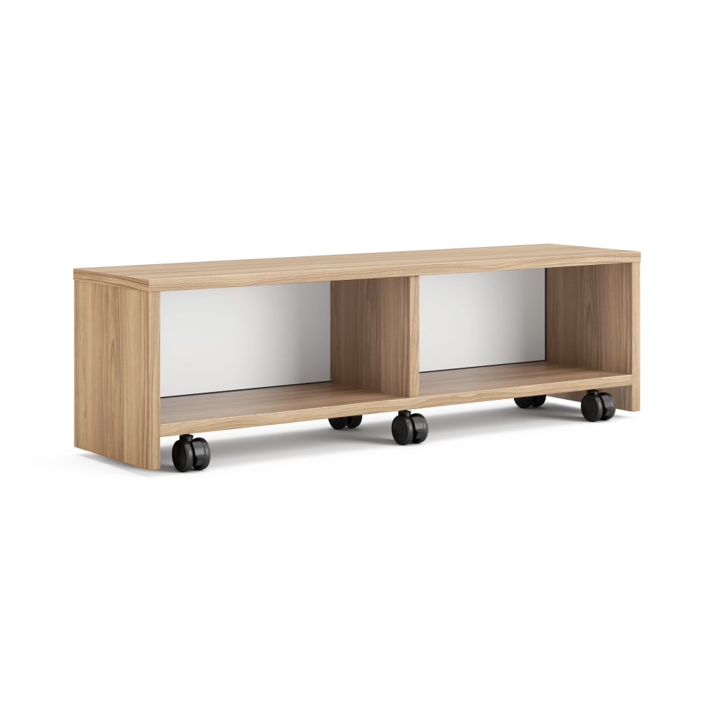 HON Storyline 18inH 1-Shelf Linear Single-Sided Bookcase, Fawn Cypress/Designer White MPN:HONWLS18CLFCPJW