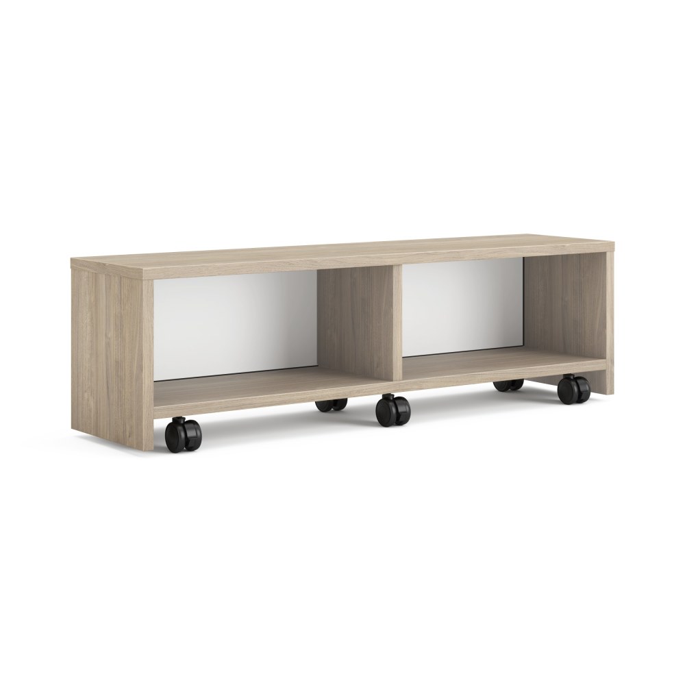 HON Storyline Linear Single-Sided Bookcase, 18inH, Kingswood Walnut/Designer White MPN:HONWLS18CLK1PJW