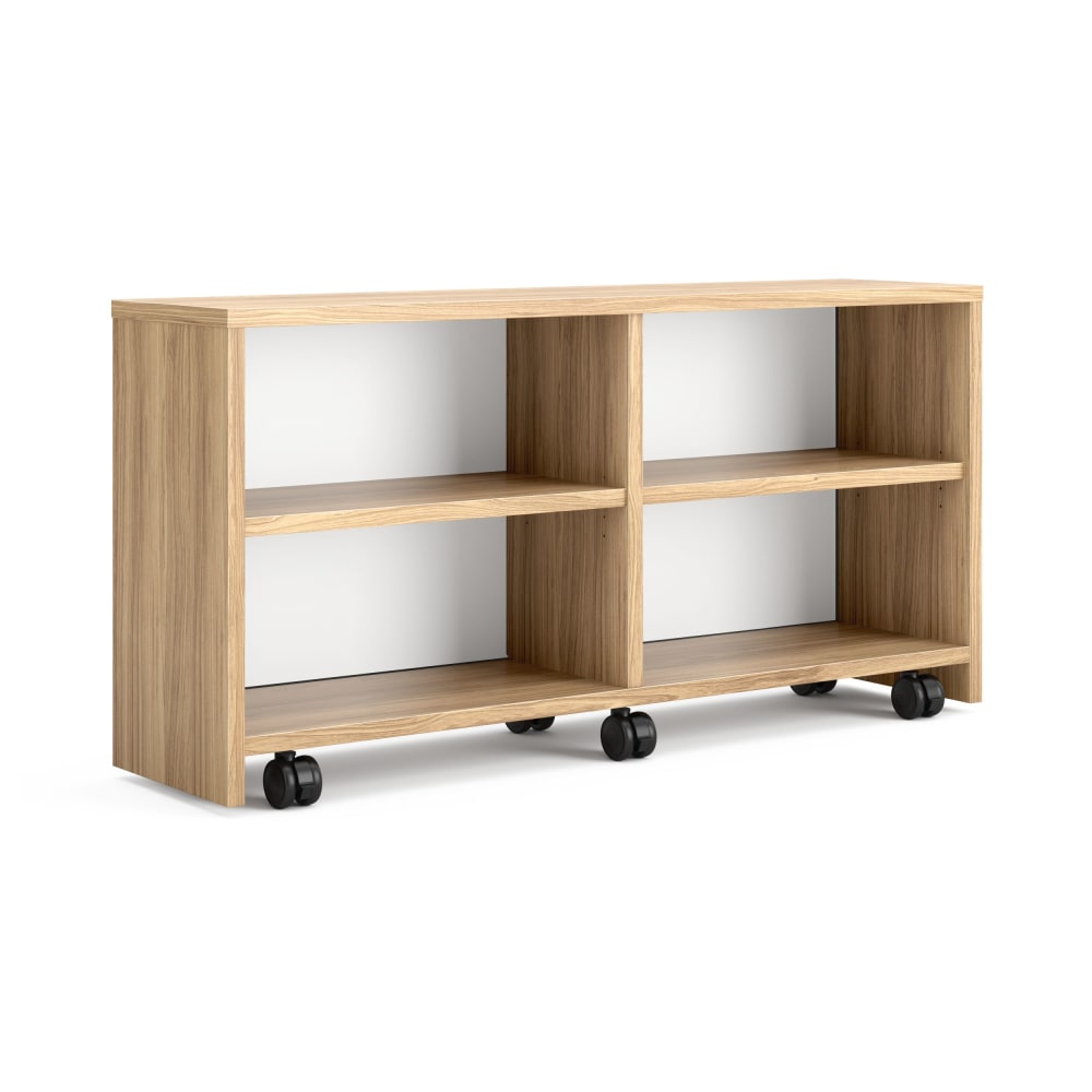 HON Storyline 30inH 2-Shelf Linear Single-Sided Bookcase, Fawn Cypress/Designer White MPN:HONWLS30CLFCPJW
